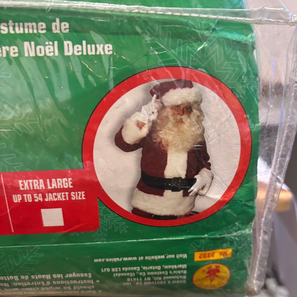 Rubies Imperial Santa Suit Deluxe Costume Extra Large XL Red Lux-Seal 2392